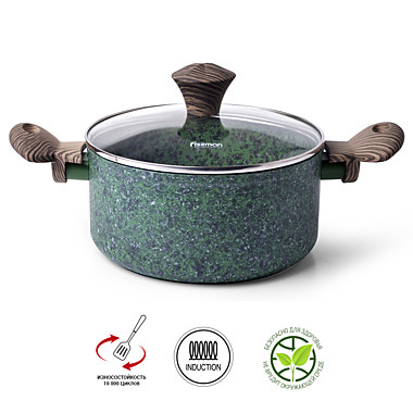 Кастрюля MALACHITE 20*9,8/2,7 л с крышкой (алюминий)