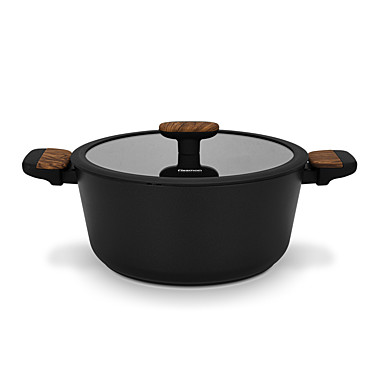 Кастрюля FEORELLA 26x12см / 5,44л со стеклянной крышкой (алюминий)