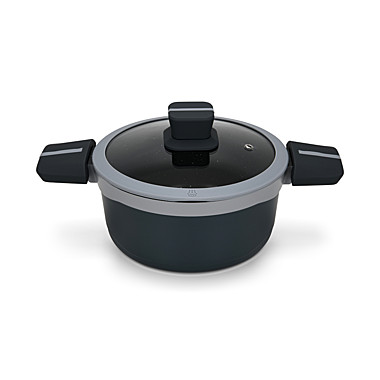 Кастрюля LUXURIA 20x10см / 2,5л со стеклянной крышкой (алюминий)