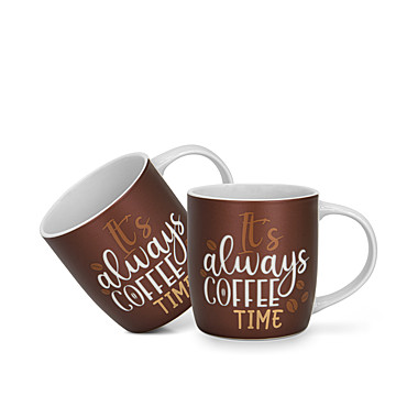 Набор из 2-х кружек 310 мл IT'S ALWAYS COFFEE TIME (фарфор)